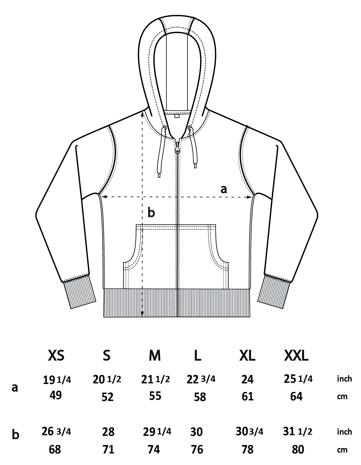 Size Chart Theodore Hole | Black Jacket Theodore Hole | Black Jacket